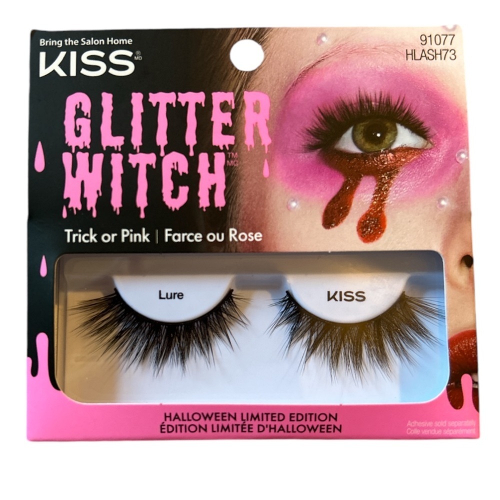 NWT KISS Halloween Limited Edition Glitter Witch False Eyelashes, 1 Pair - Lure - Picture 3 of 3
